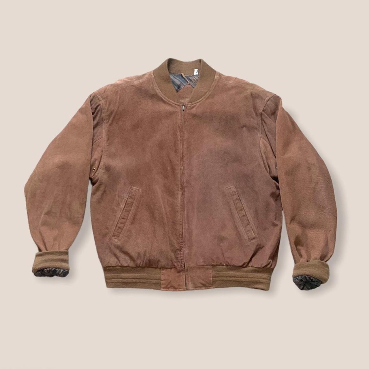 Roundtree and yorke hotsell men's leather bomber jacket