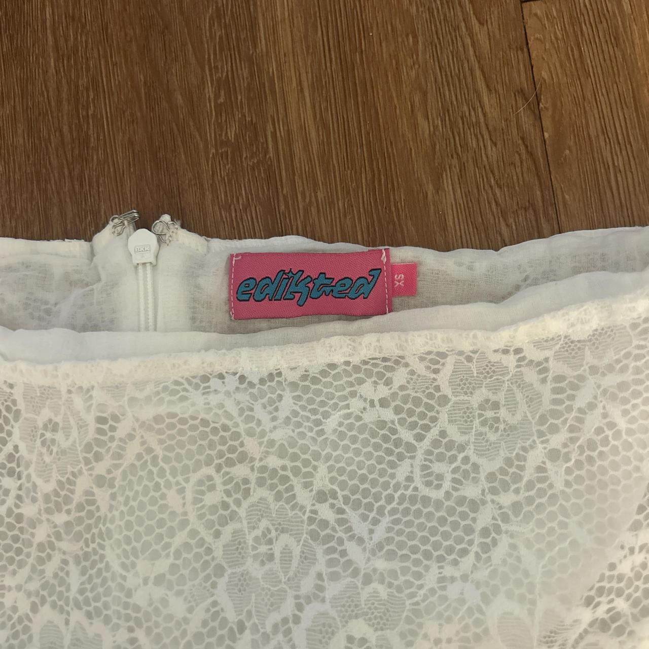 Edikted Women's Skirt - White - XS – Edikted lace… - image 2
