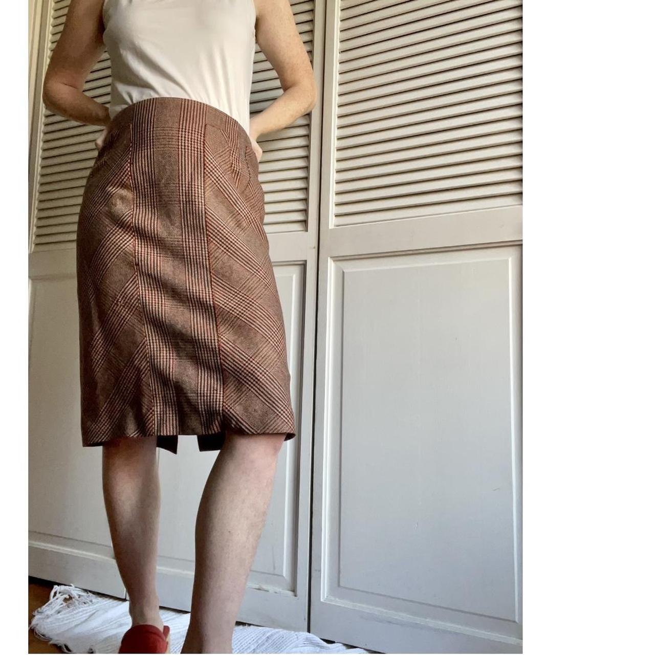 Carolina Herrera Women's Orange and Brown Skirt (2)