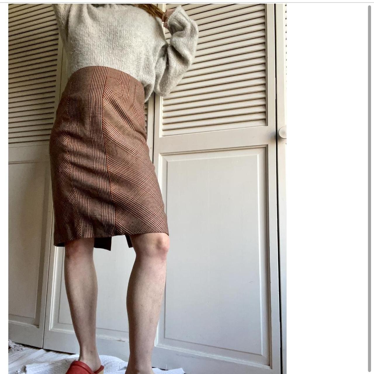 Carolina Herrera Women's Orange and Brown Skirt