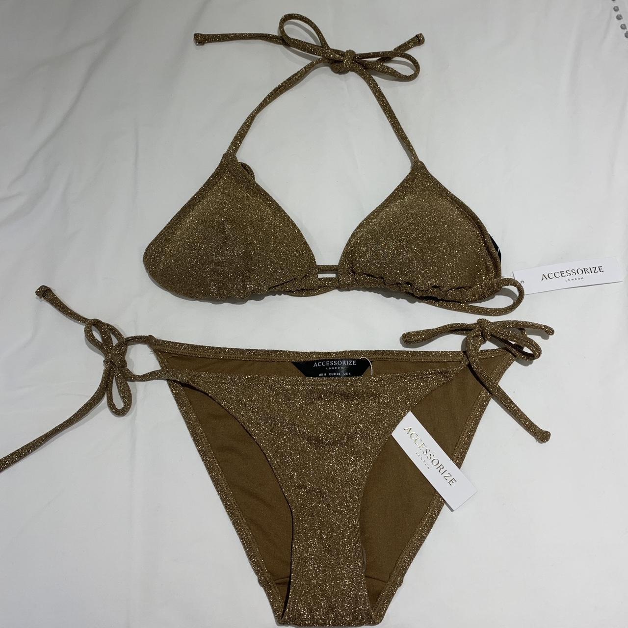 Accessorize Women's Gold Bikinis-and-tankini-sets | Depop
