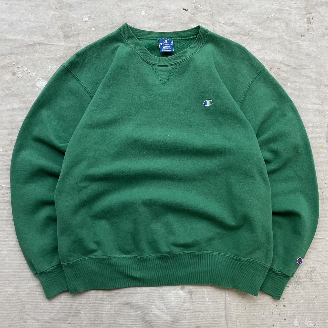 Green vintage champion discount sweatshirt