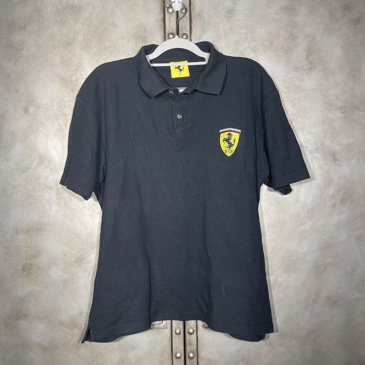 Ferrari Men's Black Polo-shirts | Depop