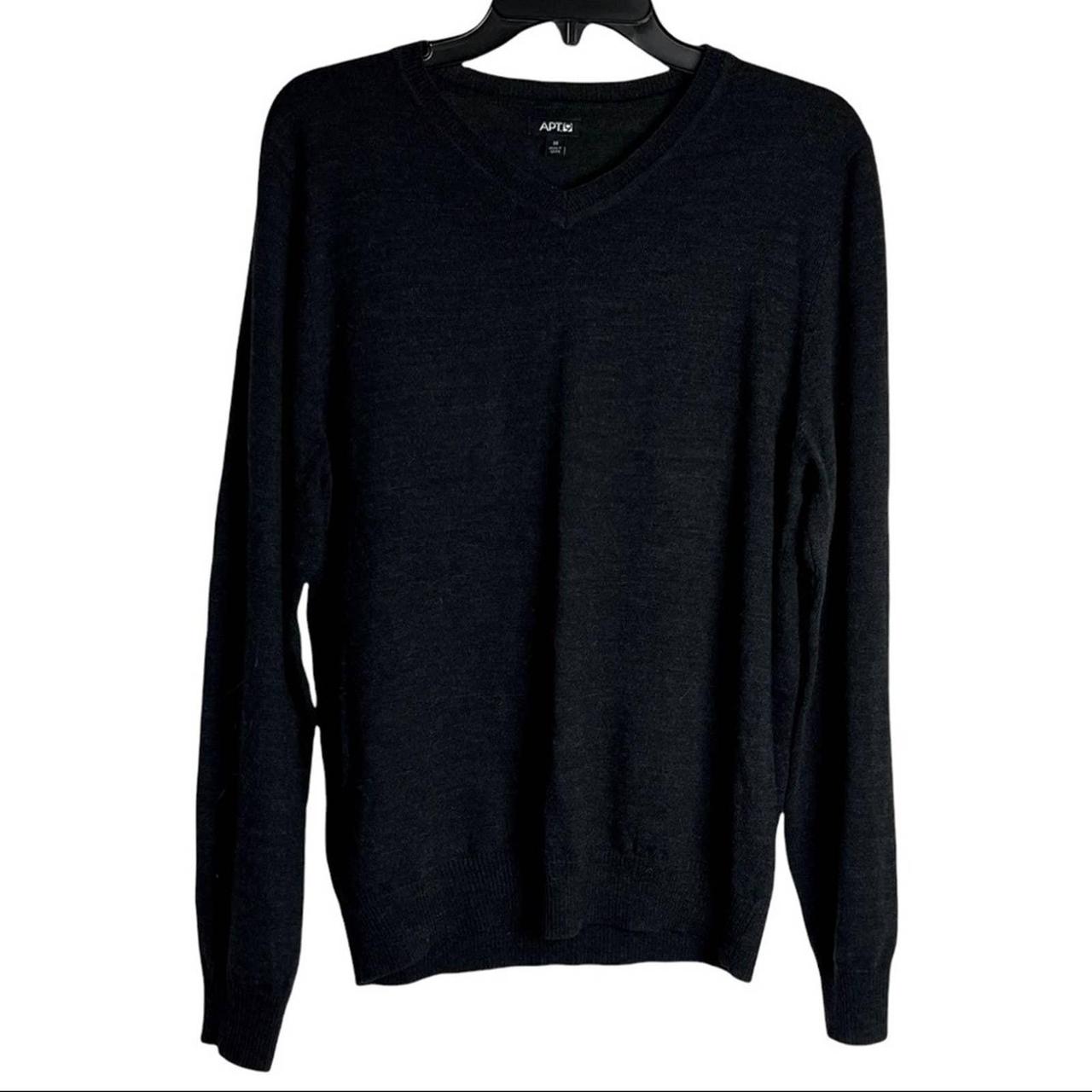 Apt. 9 Merino Wool V Neck Sweater In Charcoal. Depop