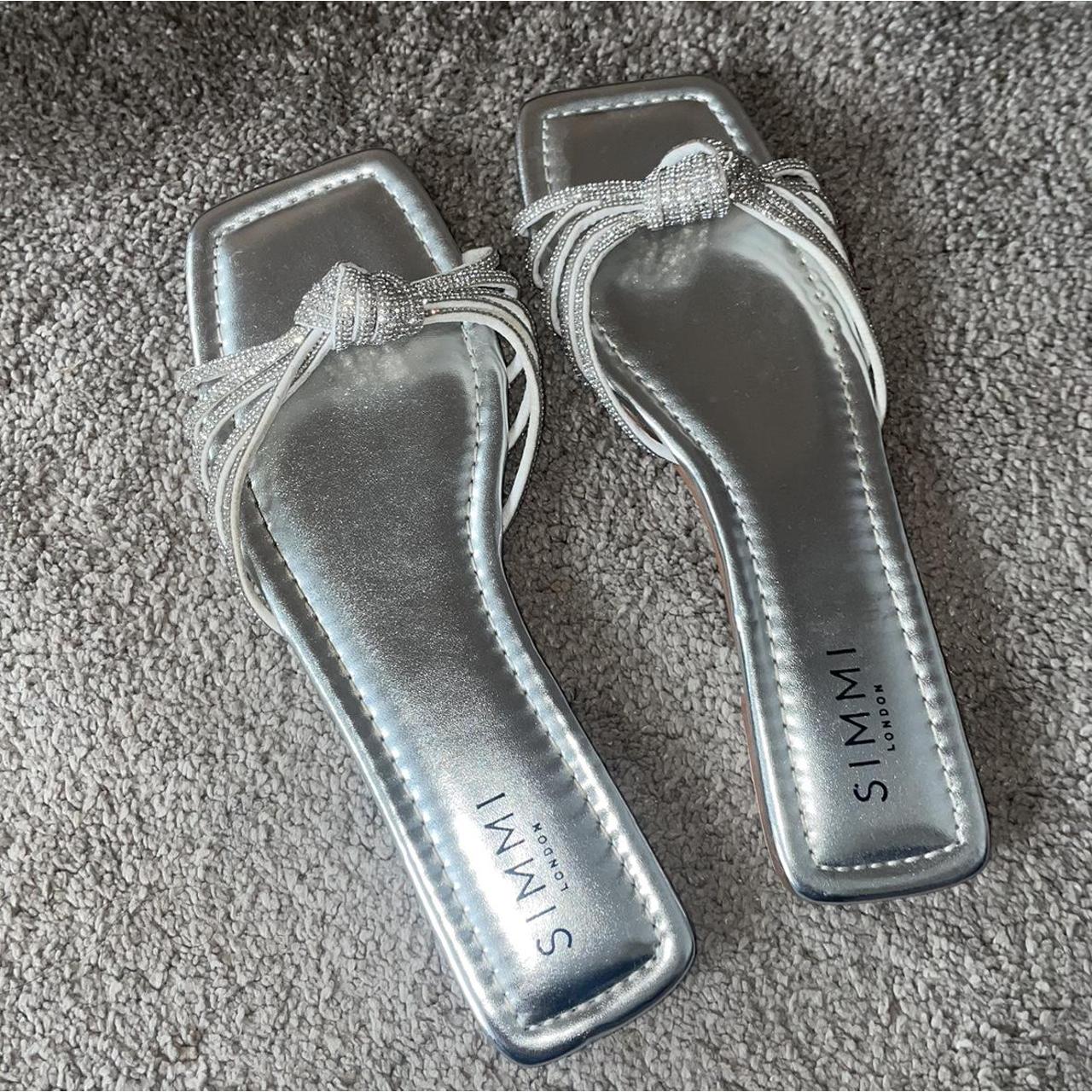 SIMMI LONDON Marquelle Diamanté knot flat