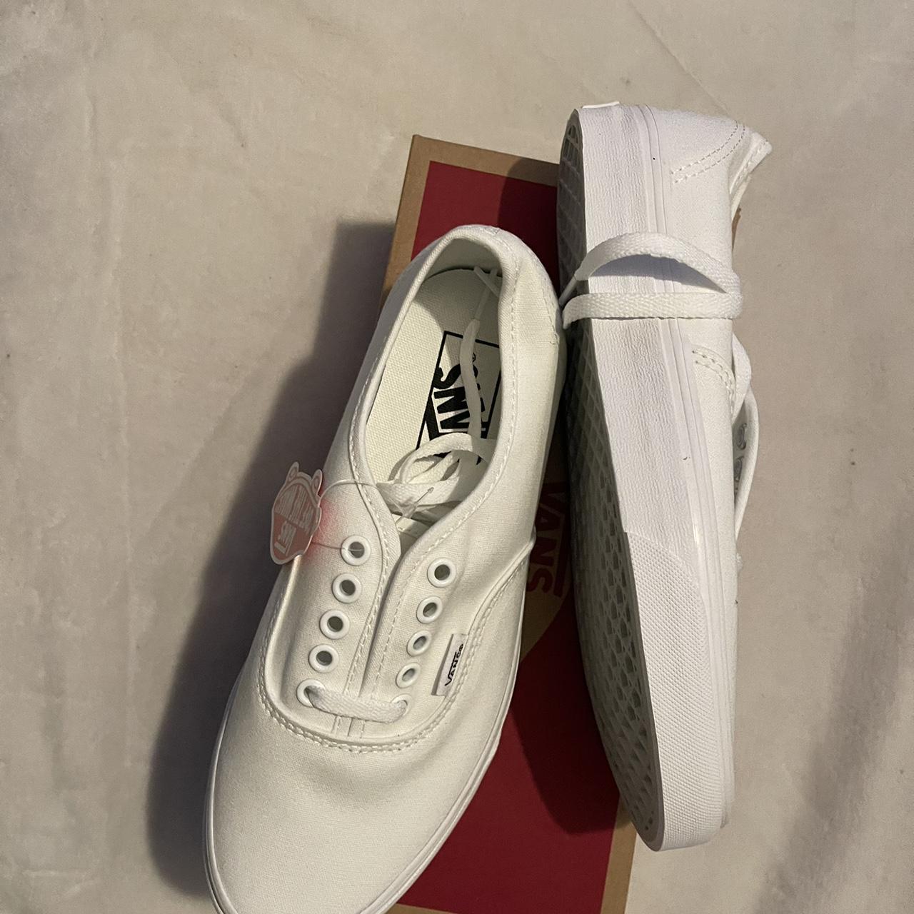 Vans authentic sale white leather