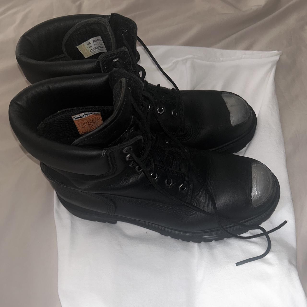 Black Timberland PRO Boots Exposed Steel Toe Like... - Depop