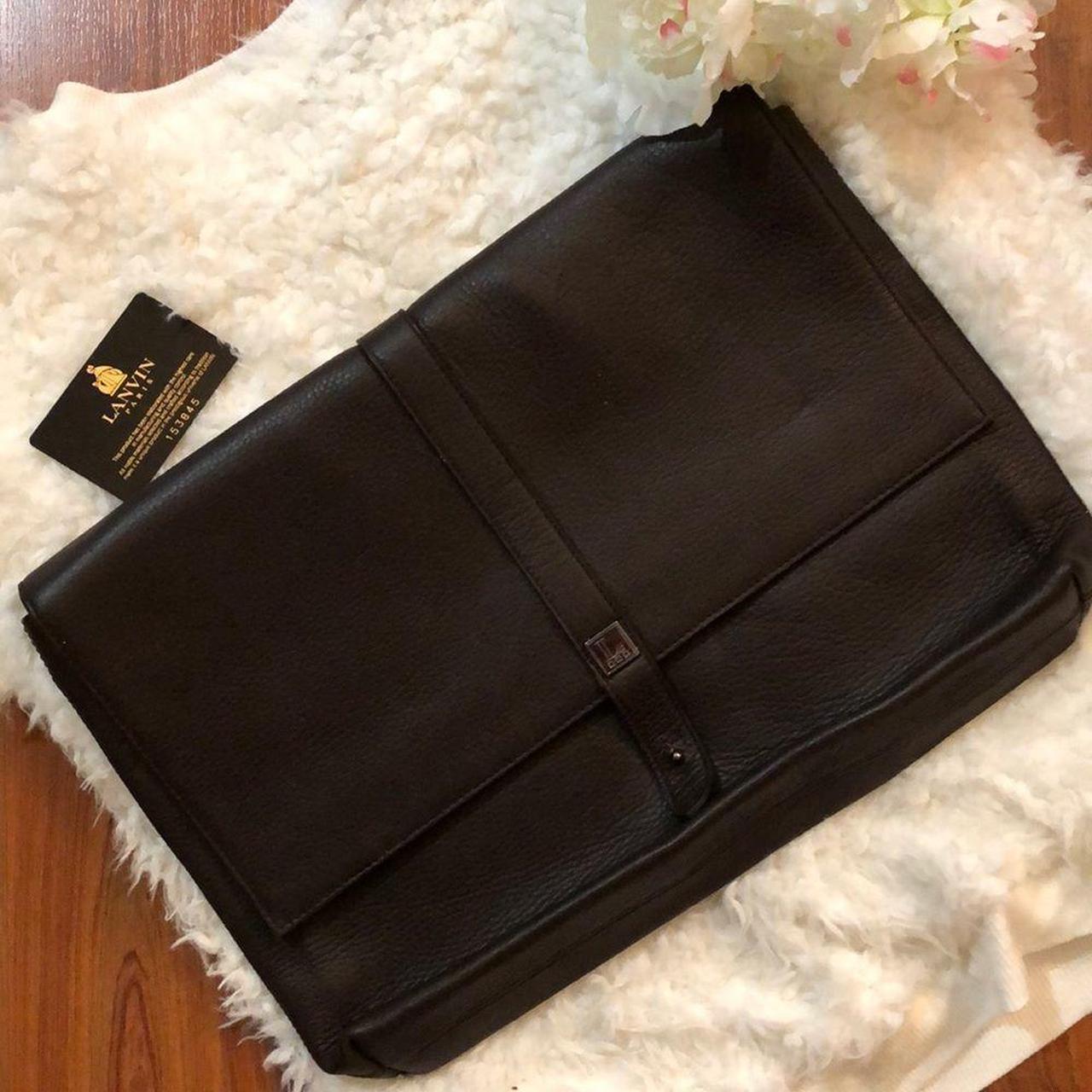 LANVIN PARIS Leather shoulder bag, Tan / black in beautiful condition | eBay