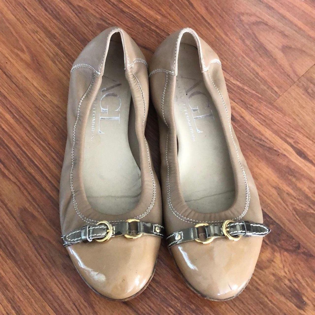 AGL Italy beige Ballet flats size 38 Patten