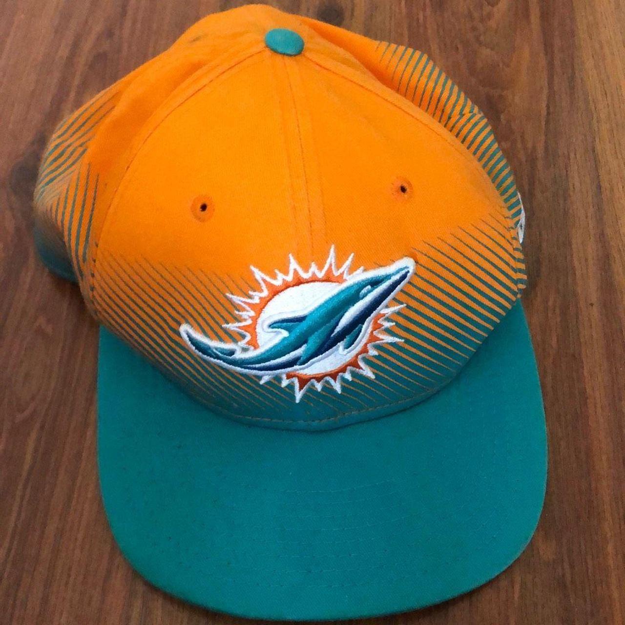 NWT Pink Miami Dolphins mesh snap back baseball cap - Depop