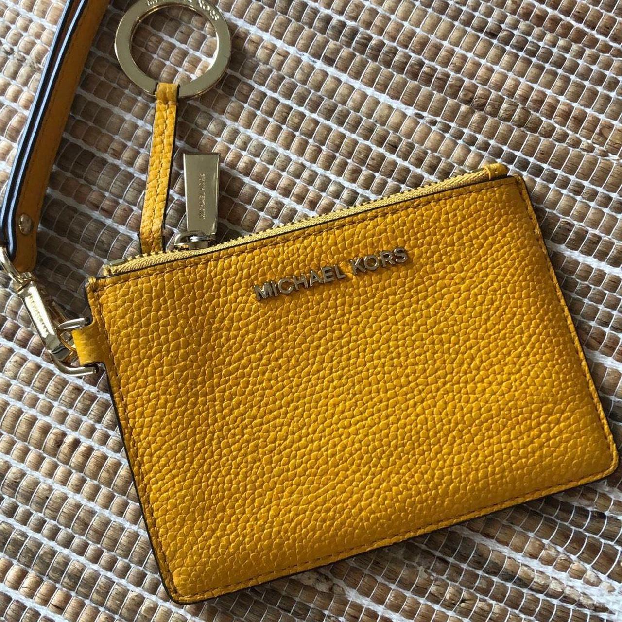 Michael kors yellow deals wristlet