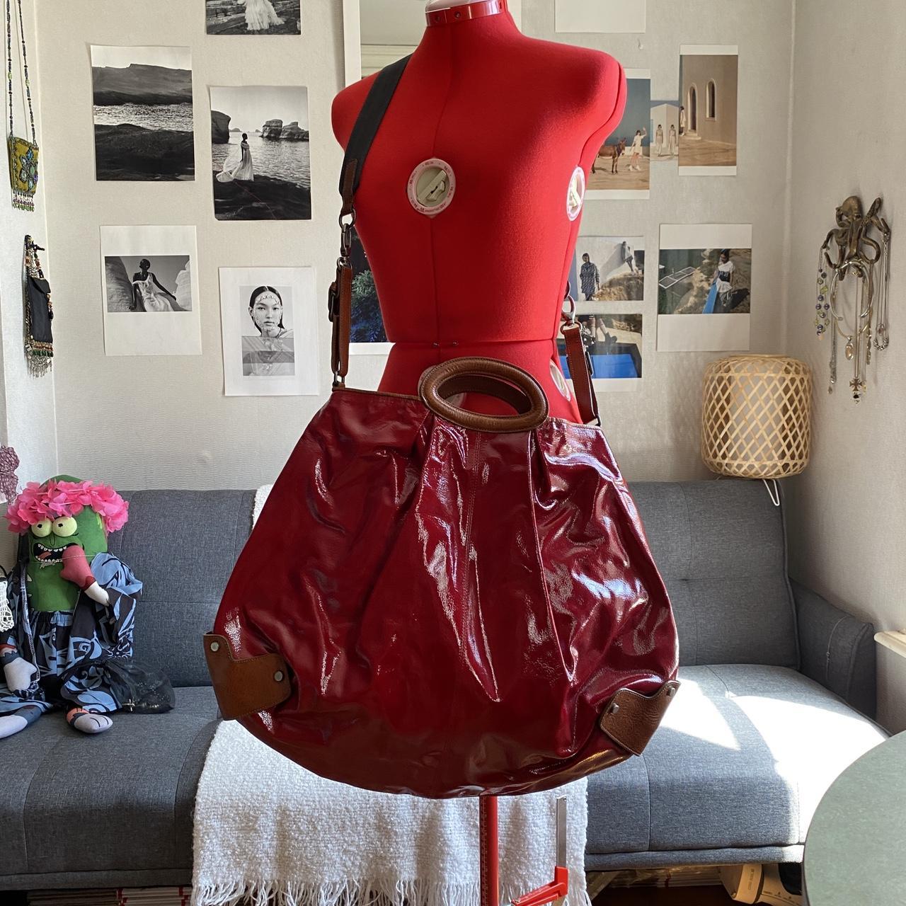 Y2K MARNI Red/Brown Patent Leather and Depop