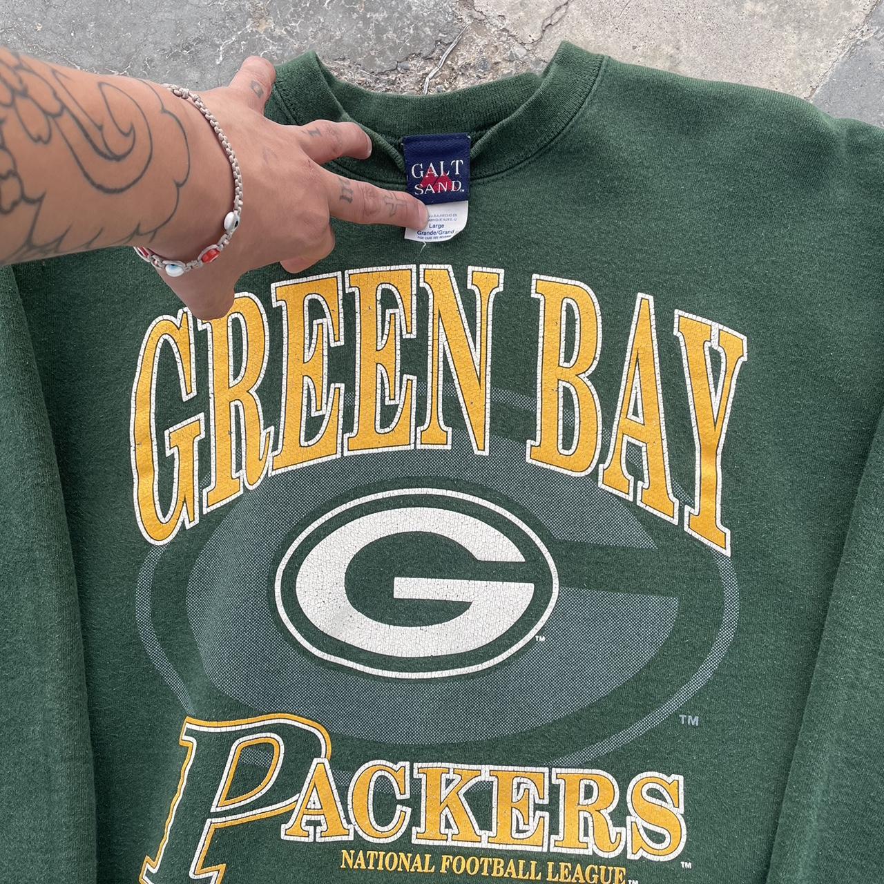 Vintage 90s Galt Sand Green Bay Packers Sweatshirt - Depop