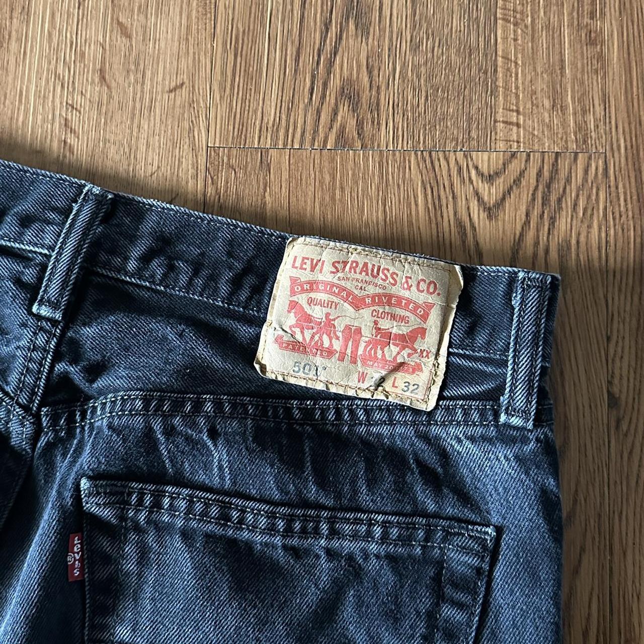 Vintage Levi's 501 Faded Black tagged size:... - Depop