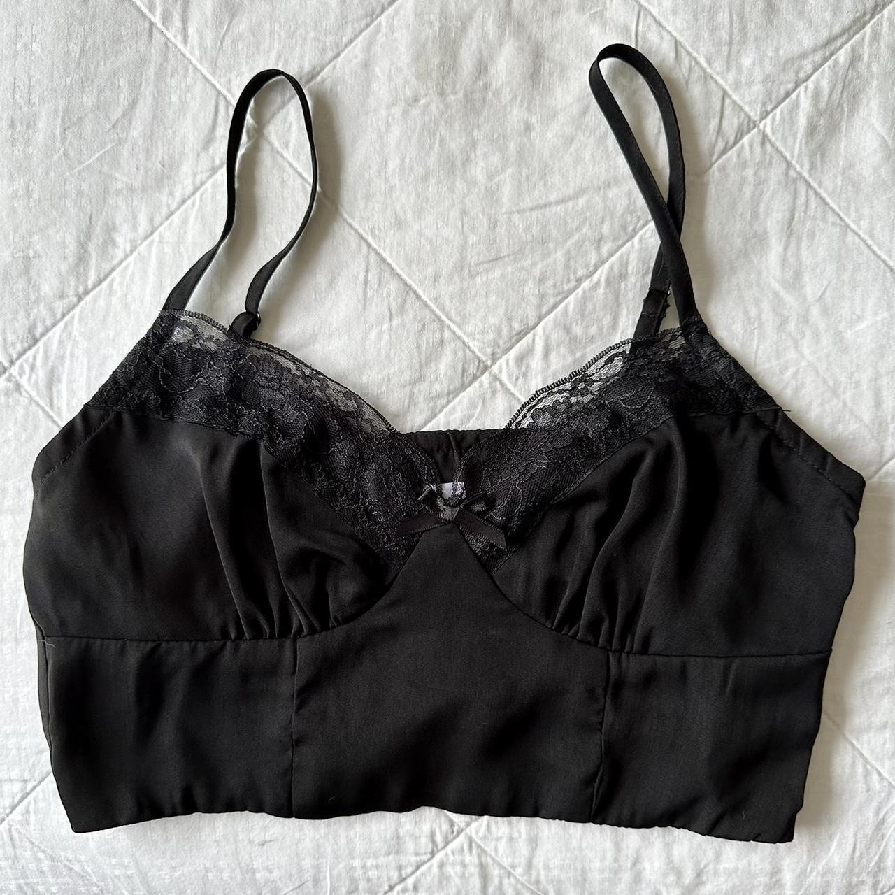 Cute Black Lace Crop Top