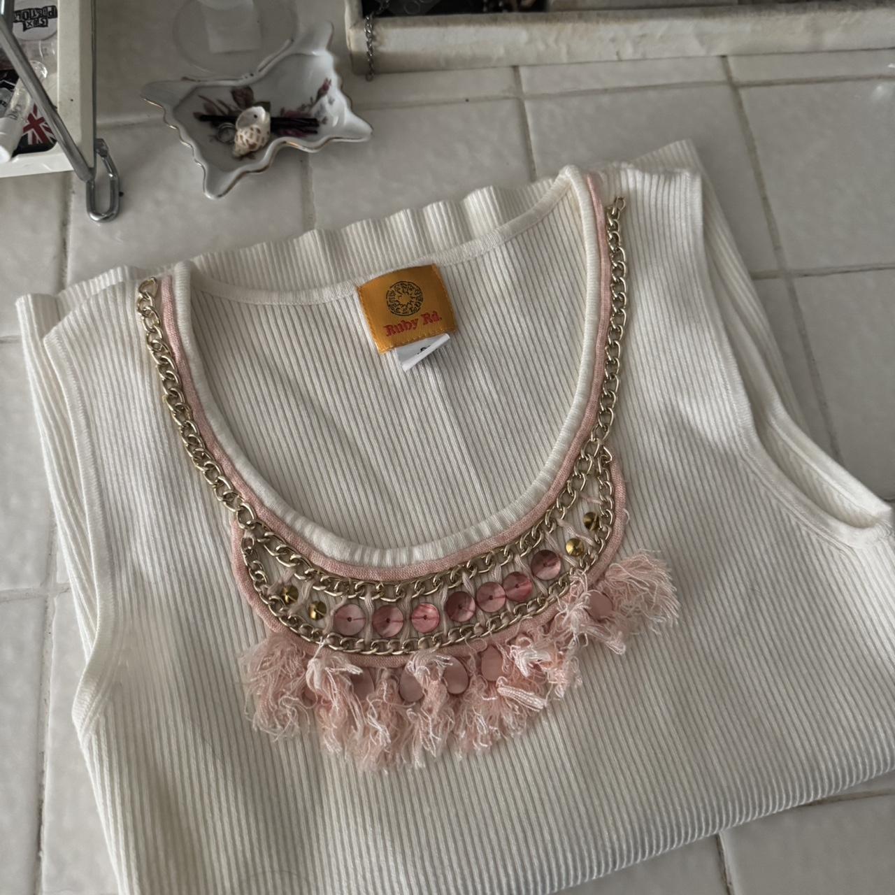 Ruby Rd. Women's Tank top - White/Multi - S – Rub… - image 1