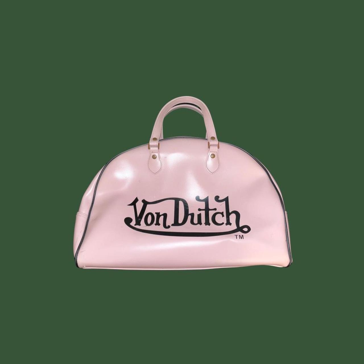 Von Dutch Pink Bowling Bag Purse Bag Large Vintage (READ