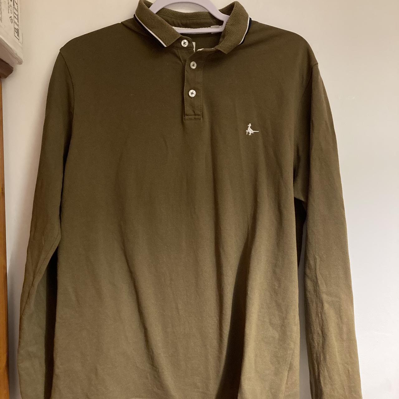Jack Wills Men's Khaki Poloshirts Depop