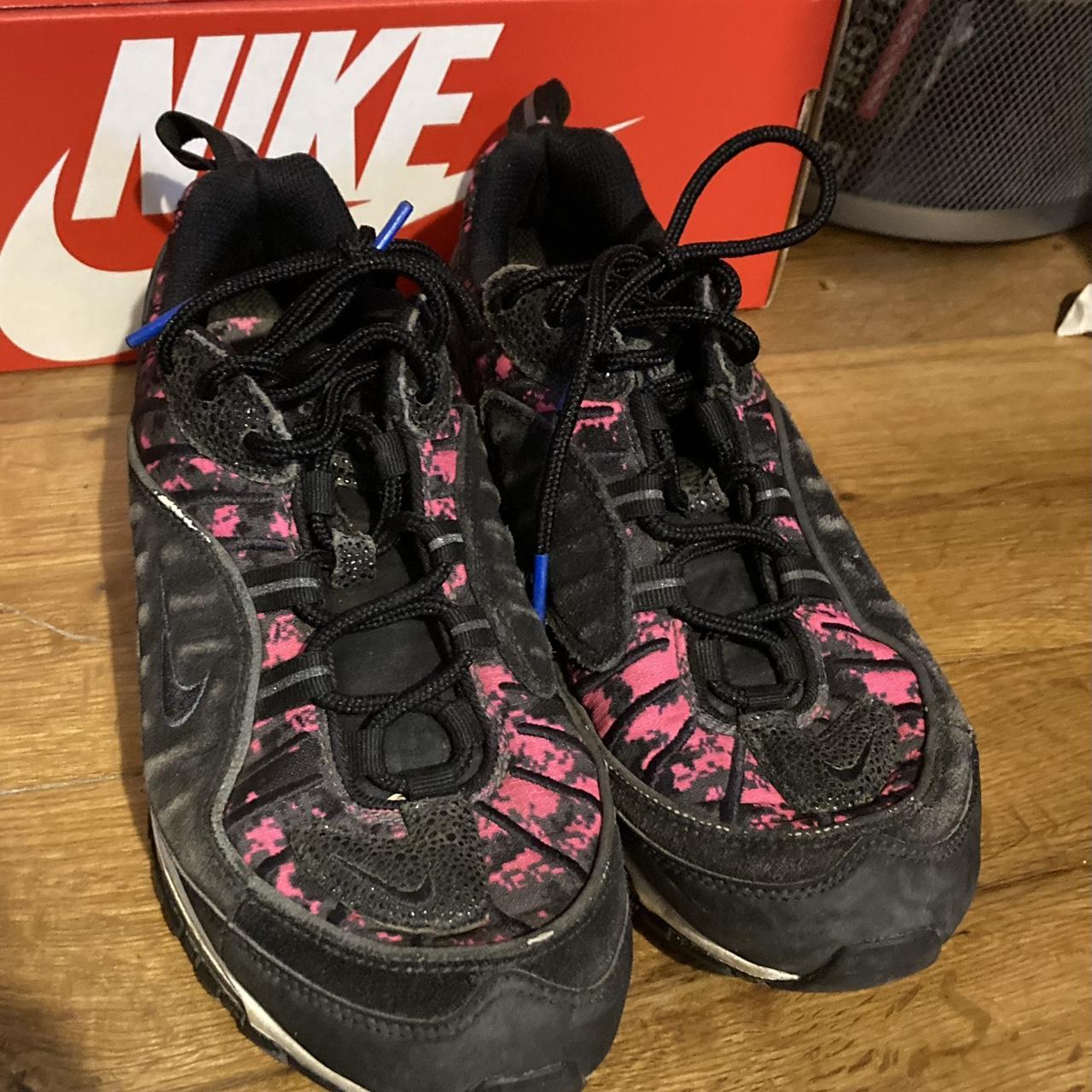 pink and black nike airs
