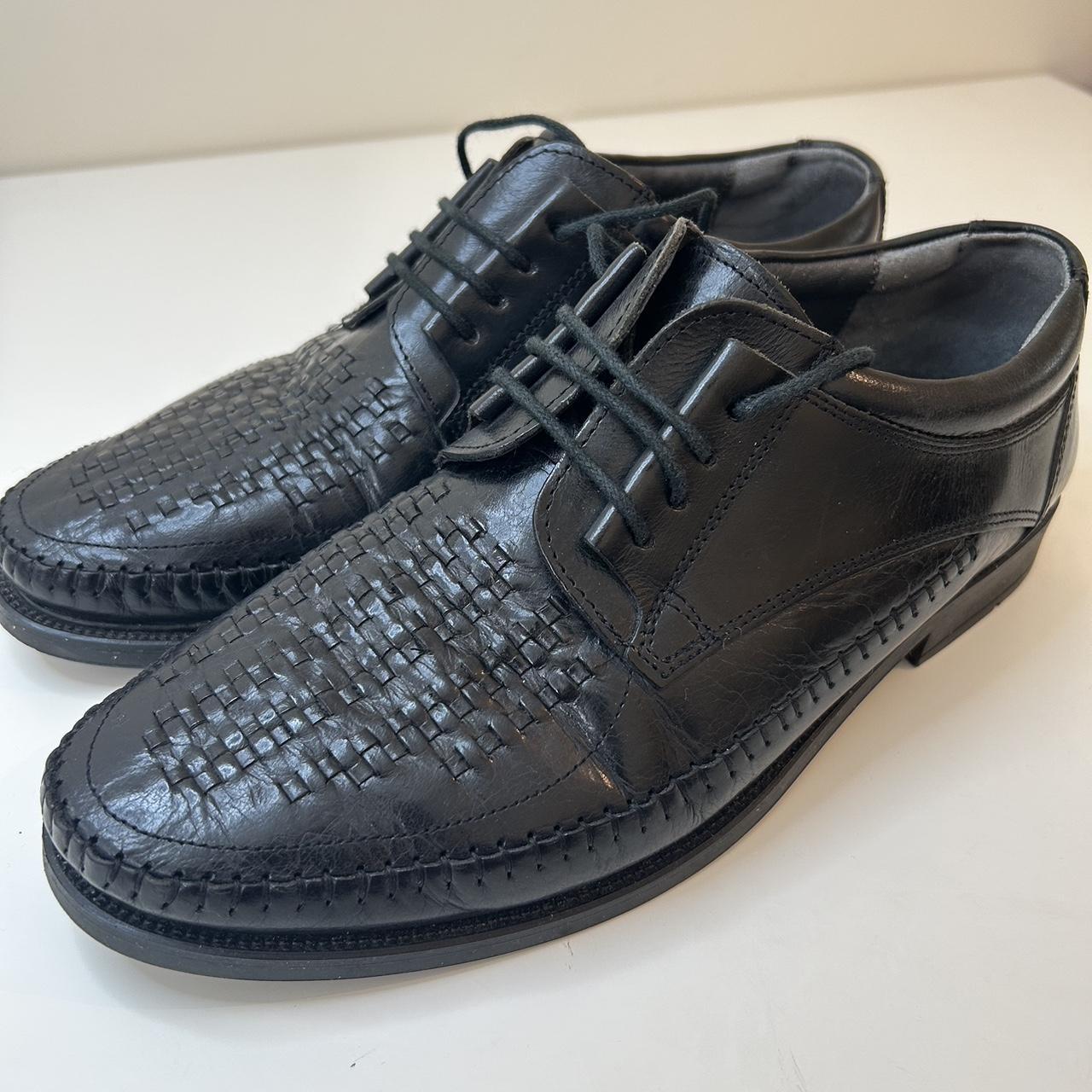 CLARKS Black Leather Lace Up Smart Casual Shoes Size... - Depop