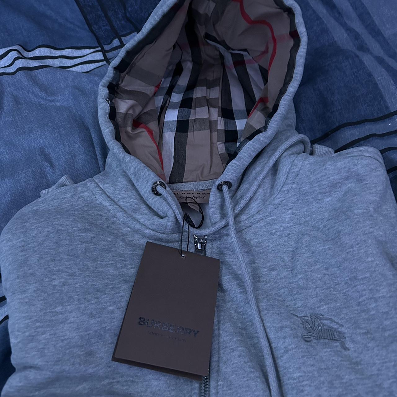 Grey burberry outlet hoodie