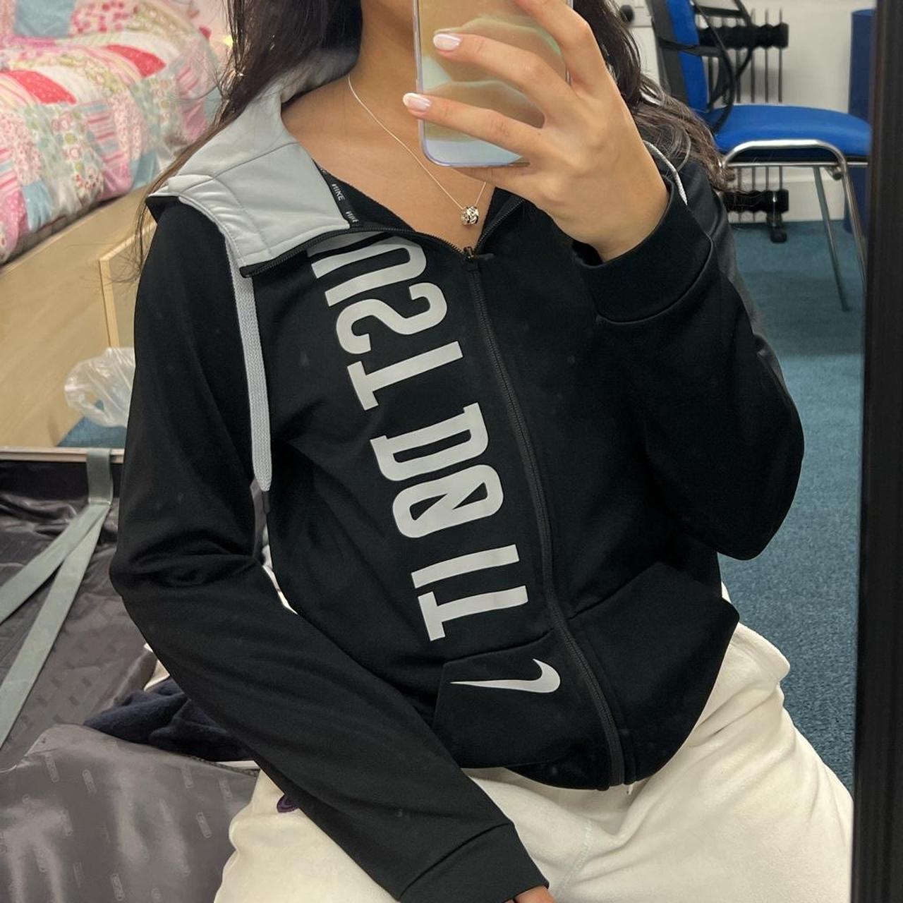 womens black nike running jacket