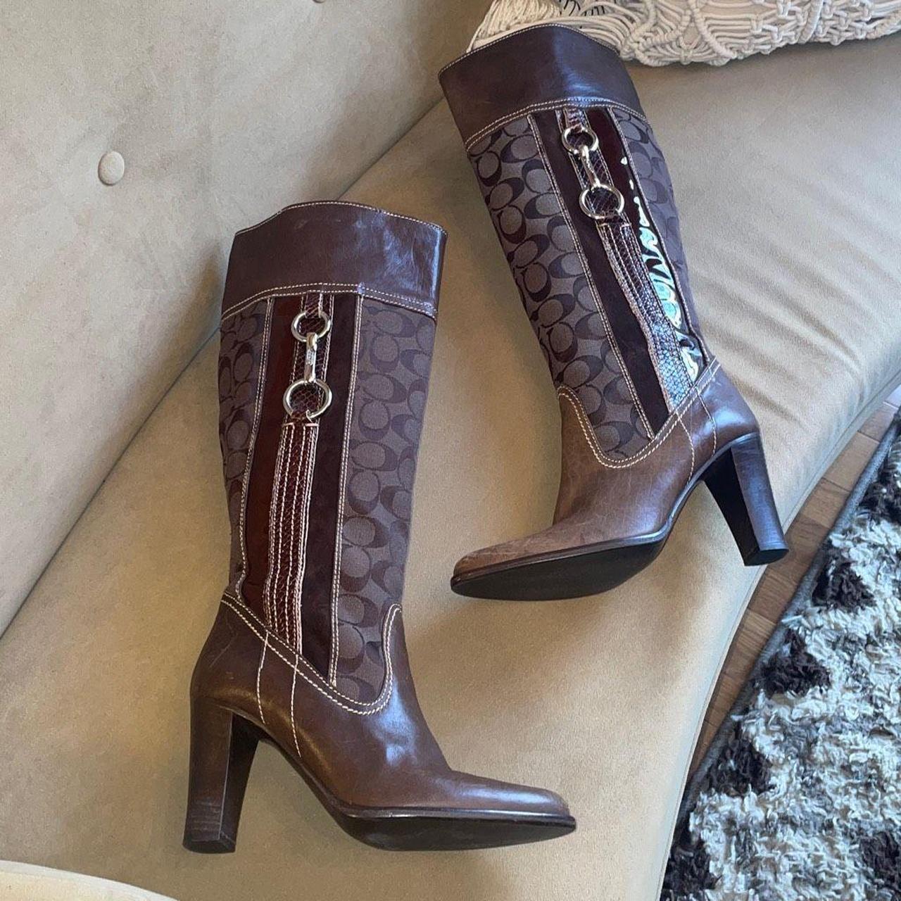 Coach cheap silver boots