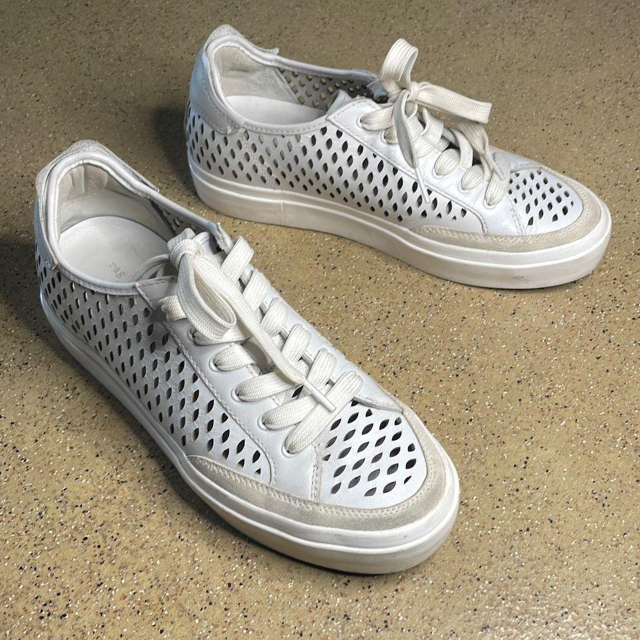 Rag & Bone Perforated Leather Lace Up Sneakers... - Depop