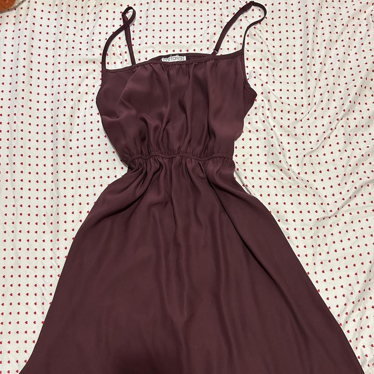 Mid length burgundy dress hotsell