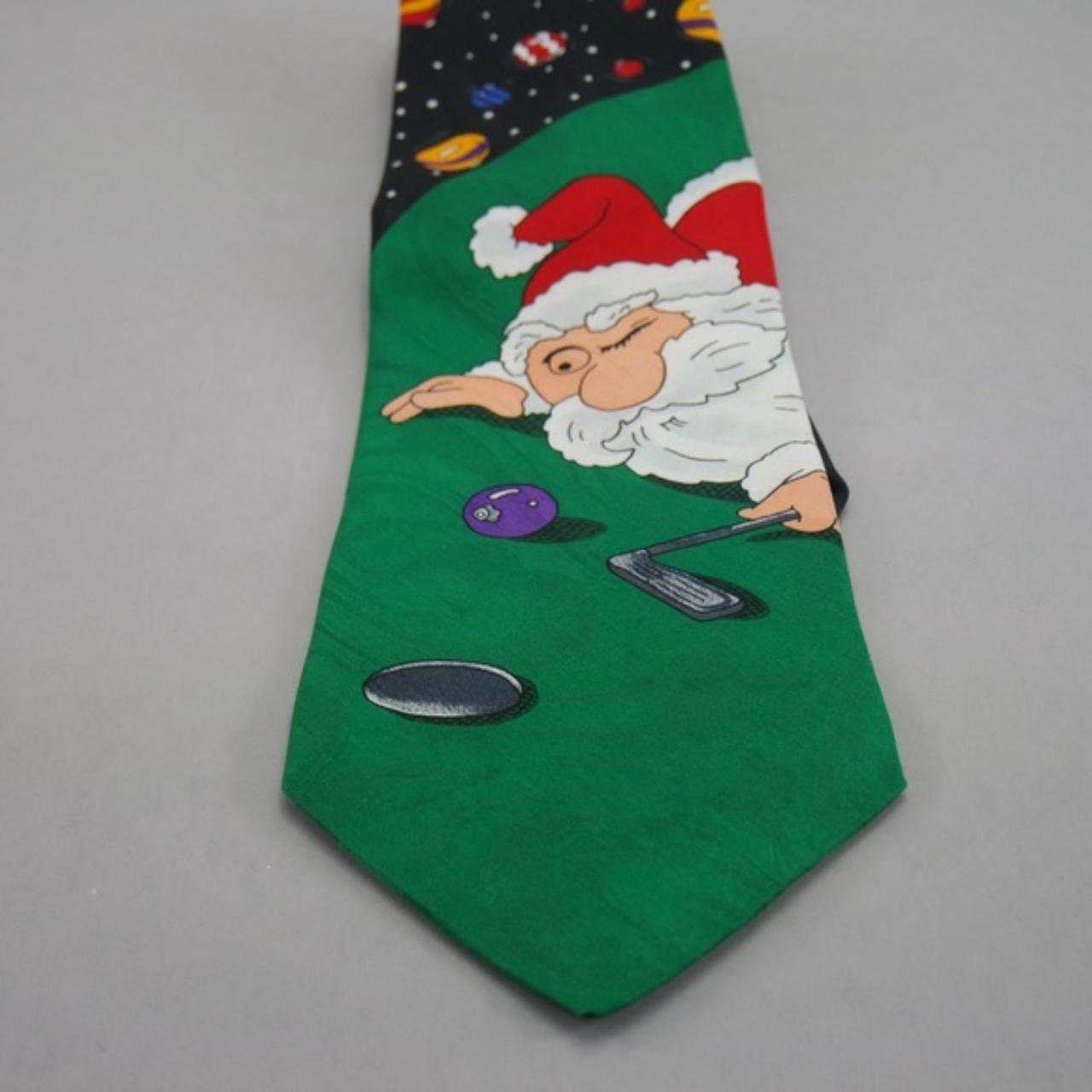 golfing santa tie