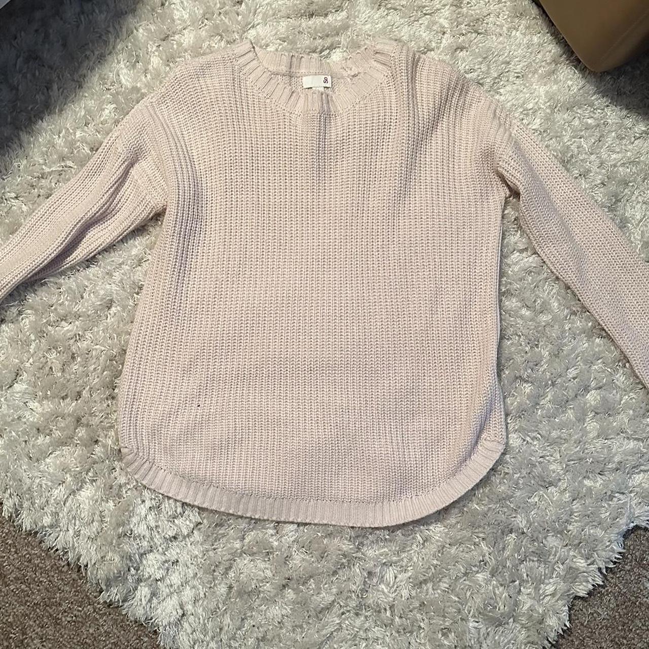 light pink thick sweater. brand SO Kohl s size