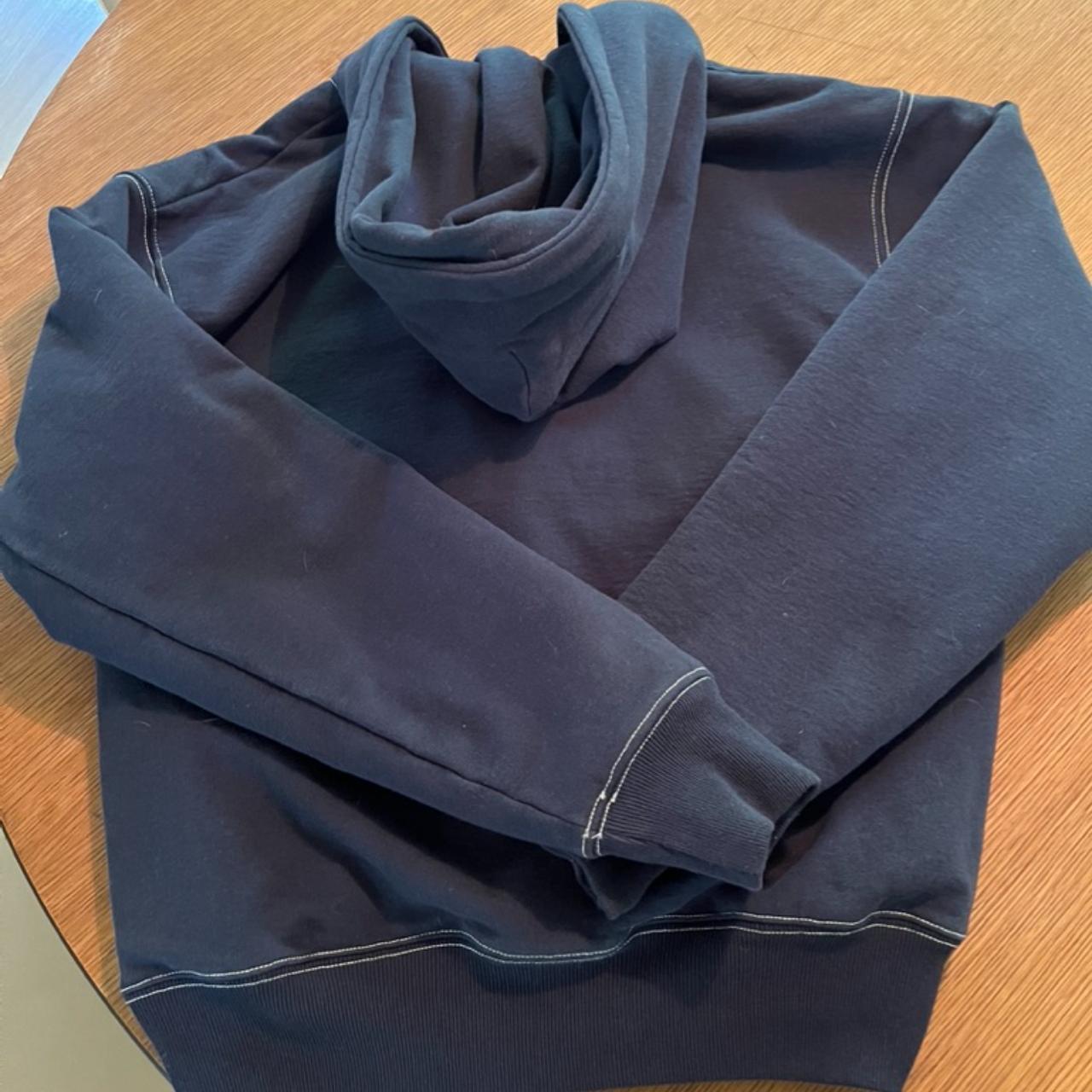 STUSSY Navy NWT DOUBLE FACE LABEL ZIP HOODIE Double... - Depop