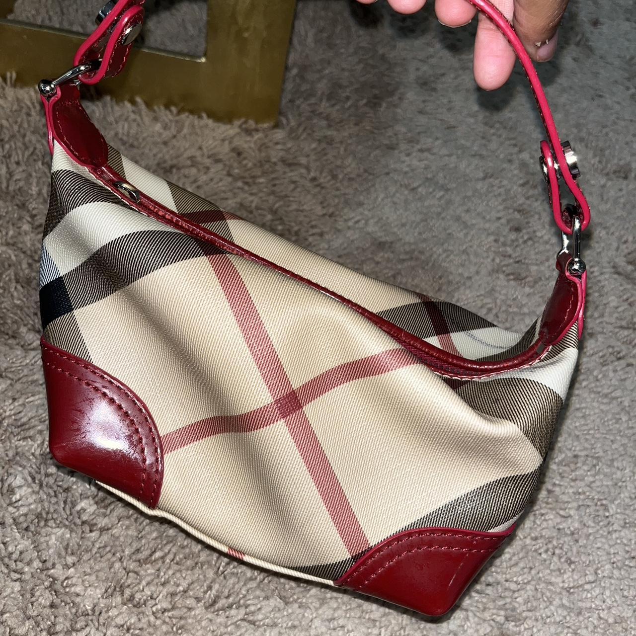 BURBERRY Pink Nova Check Hand Bag Pink Blue Label - Depop