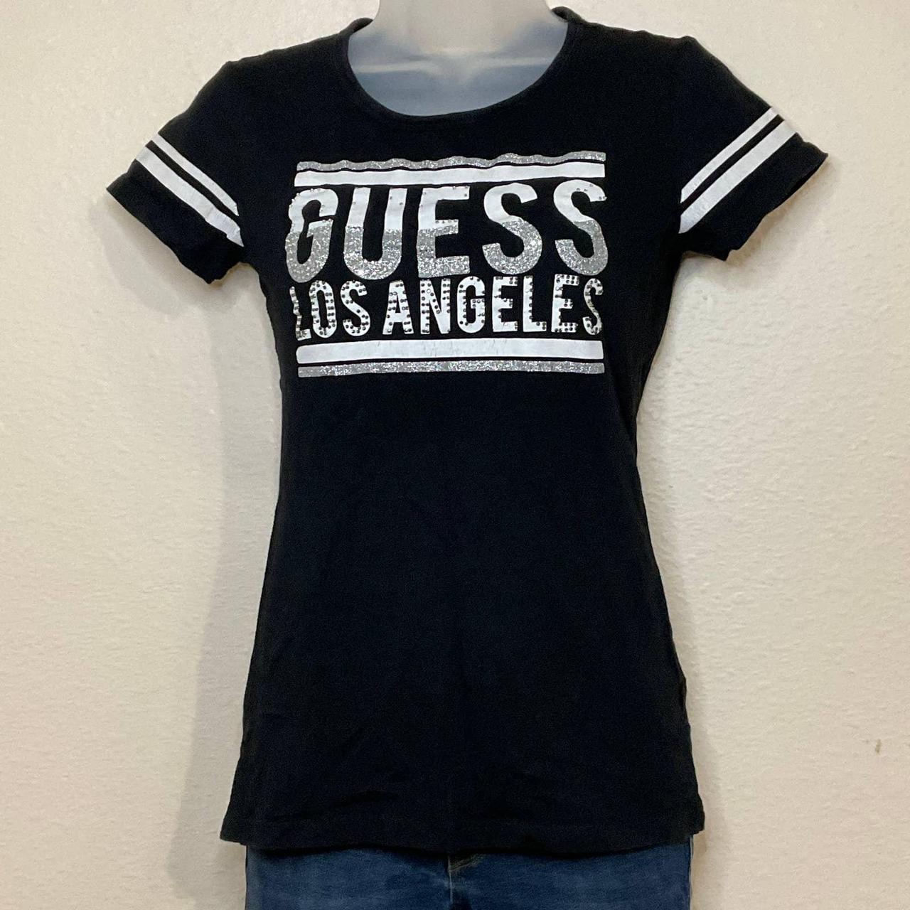 Guess black best sale t shirt women's