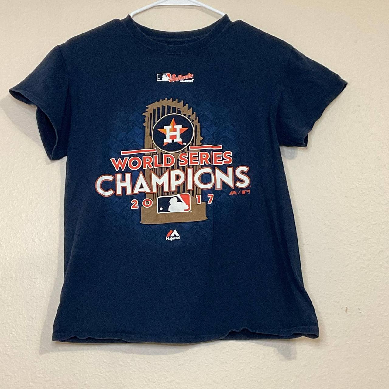 Majestic MLB Houston Astros Gray Tee Shirt Size - Depop