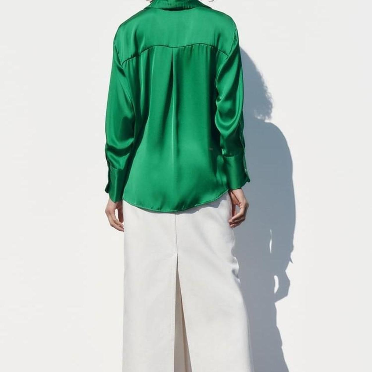 Zara Women's Green Shirt Depop