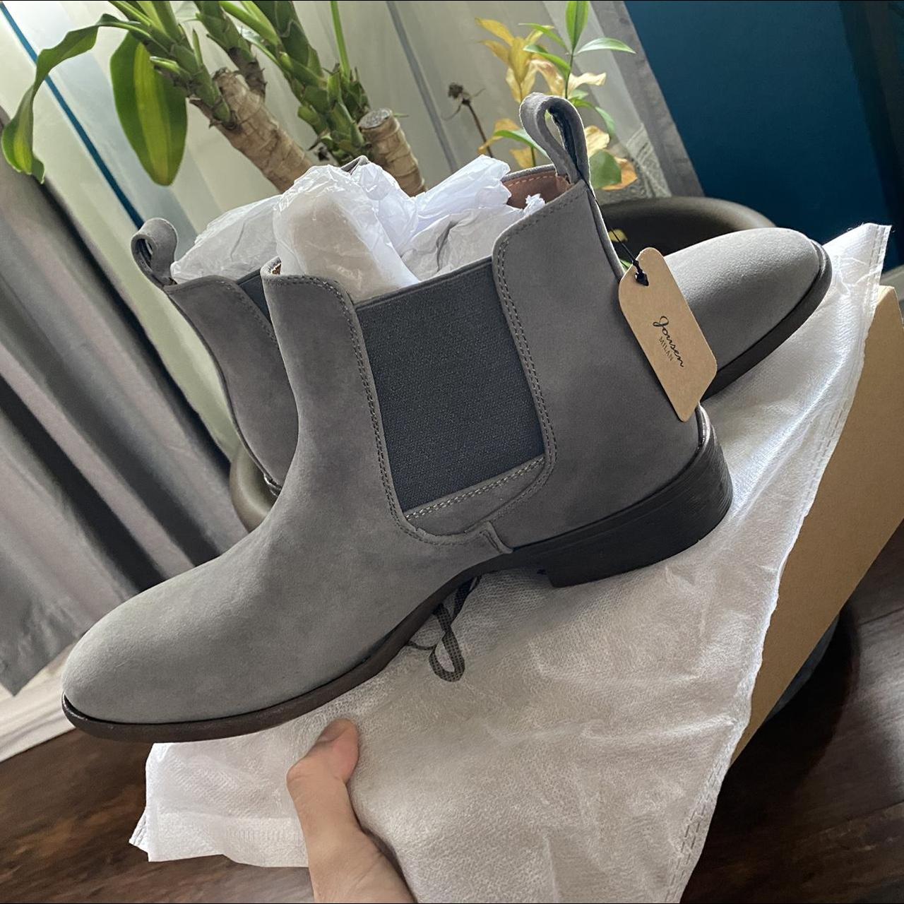 suede grey chelsea boots