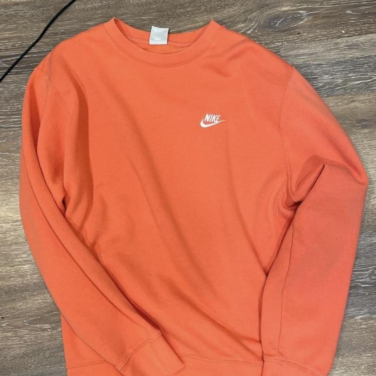 mens orange nike sweatshirt