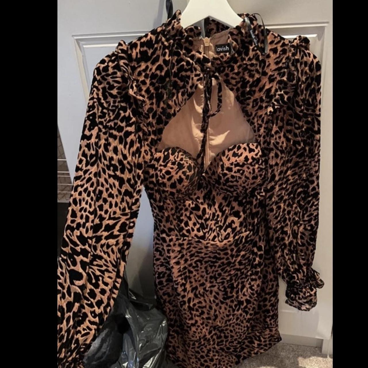 Lavish alice leopard print hot sale dress