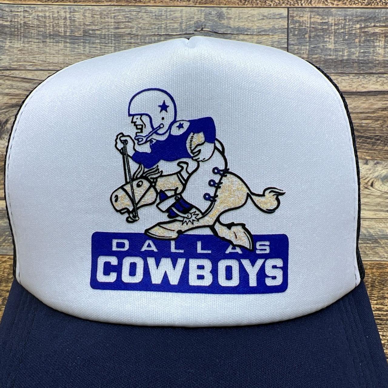 Dallas Cowboys Mens Trucker Hat Navy Snapback - Depop