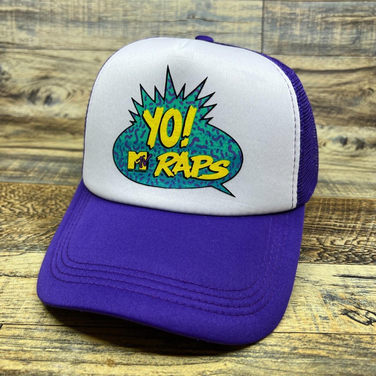 Yo! MTV Raps Mens Trucker Hat Purple Snapback