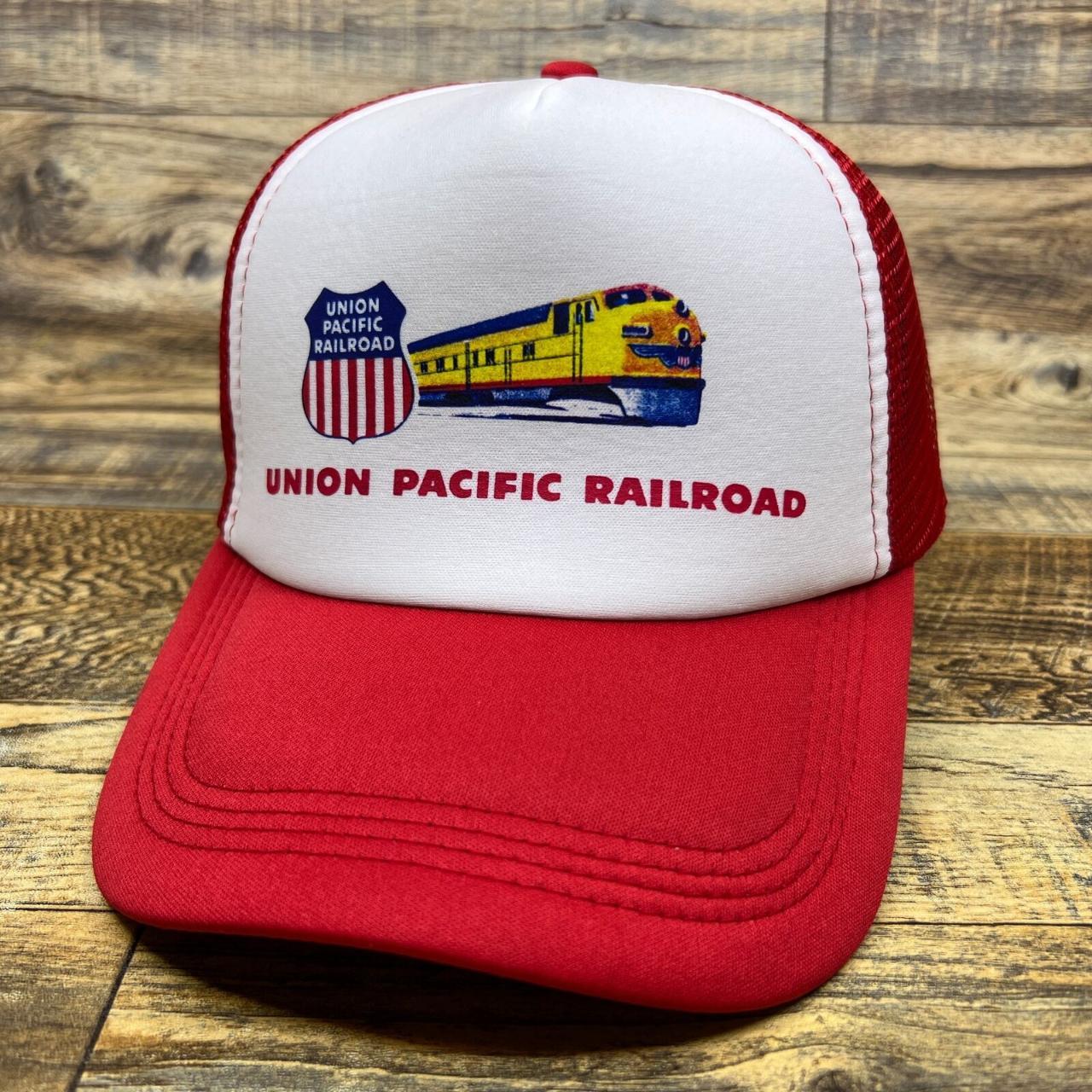 Union Pacific Railroad Mens Trucker Hat Red Depop