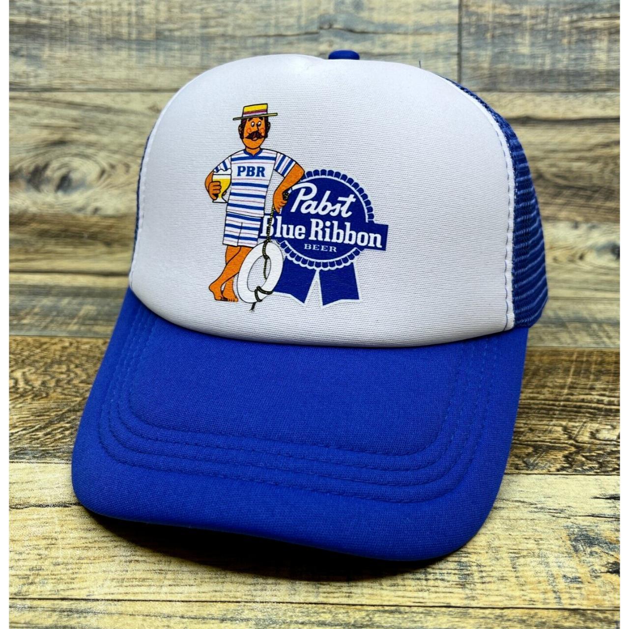Pabst Blue Ribbon Unisex Trucker Hat Blue Snapback | Depop