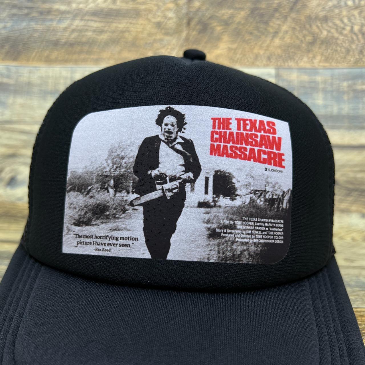 The Texas Chainsaw Massacre Mens Trucker Hat Black | Depop The Texas Chainsaw Massacre Mens Trucker Hat Black | Depop