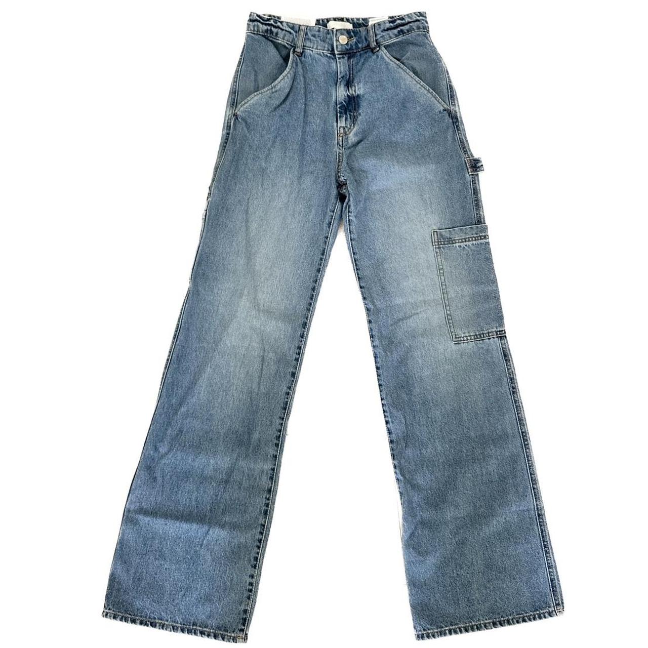 H&M Wide High-Waisted Jeans, H&M size guide included