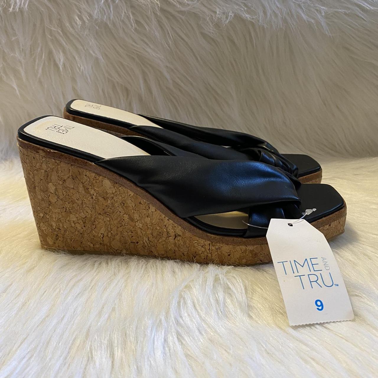 NWT Time And Tru Wedge Sandals Women s Size 9 Depop