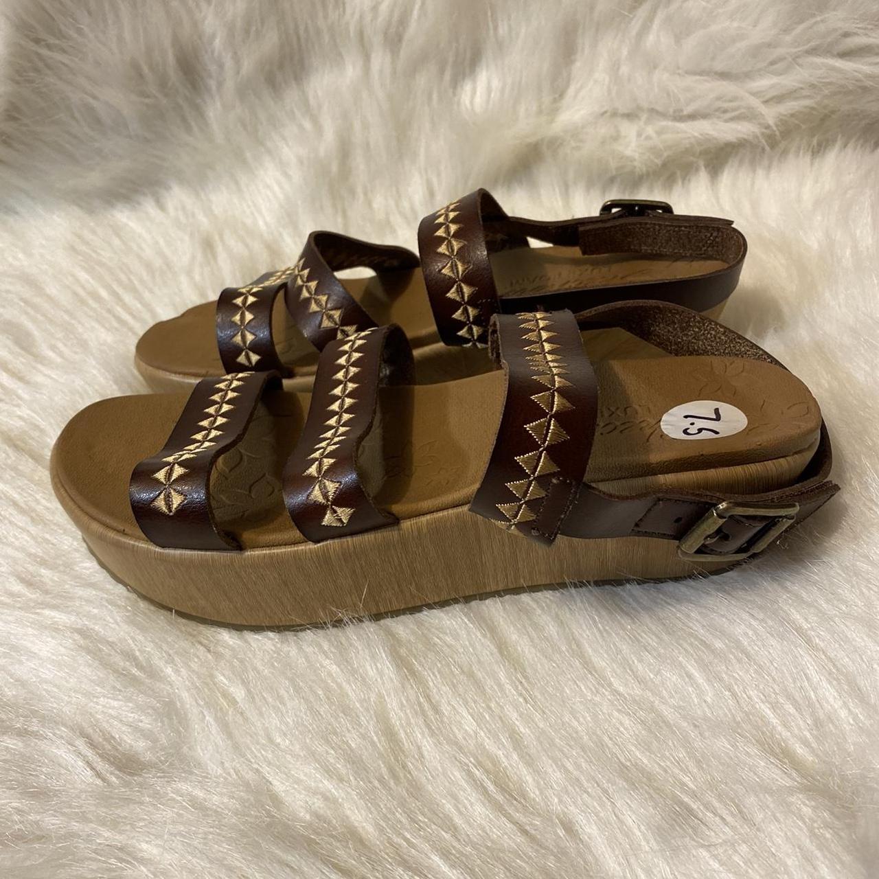 Skechers Luxe Foam Wedge Sandals Womens Size 7.5... - Depop