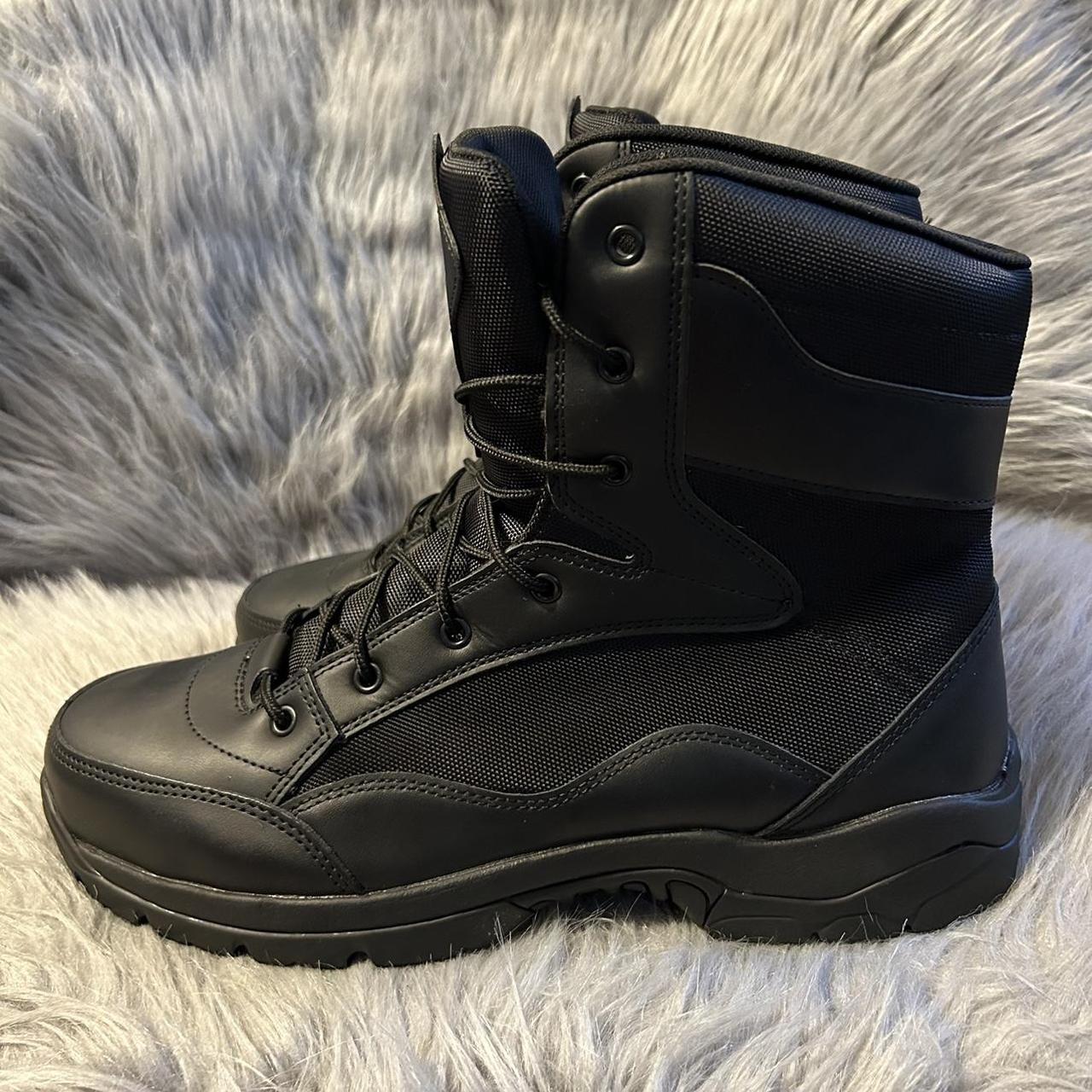 Interceptor Steel Toe Boots Mens Size 13 Black Lace. Depop