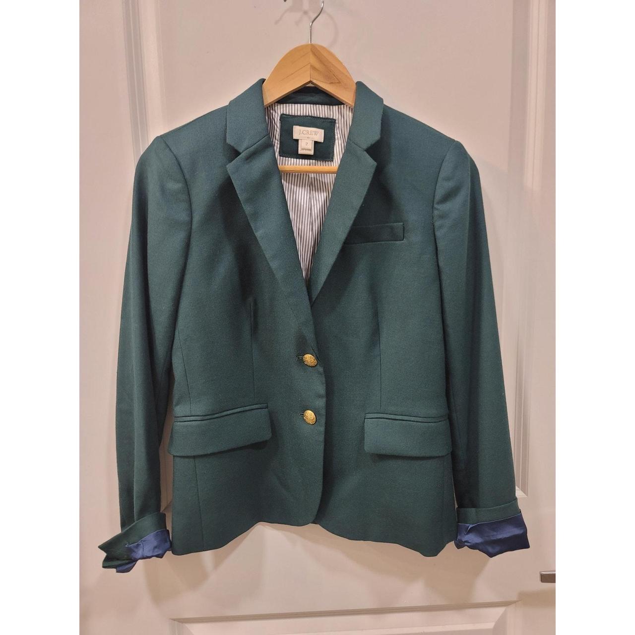 J crew green blazer hotsell