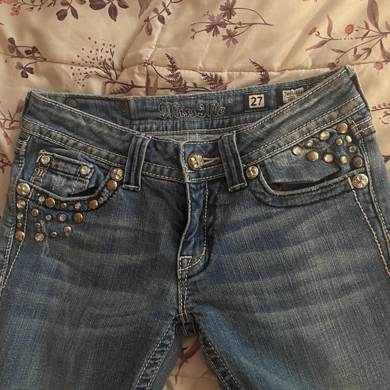 Miss Me size 27 jeans!! #coquette #missme #2000s... - Depop